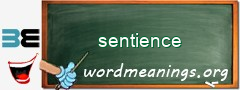 WordMeaning blackboard for sentience